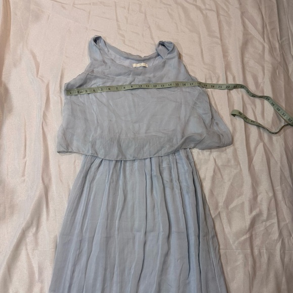 BACI Illusion Blue Full-Length Silk Maxi Dress - Picture 4 of 6